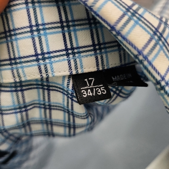 Hugo Boss Sharp Fit Long Sleeve Button Down Shirt Men Size 17 - Picture 2 of 10